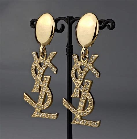 buy ysl ring|YSL rhinestone earrings.